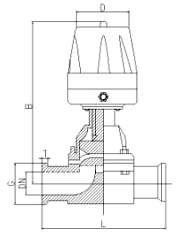 G681F氣動衛生級快裝隔膜閥(圖1)