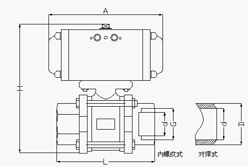 Q611F氣動(dòng)三片式球閥(圖1)