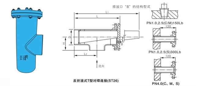 ST36對焊連接直流式T型過濾器(圖7)