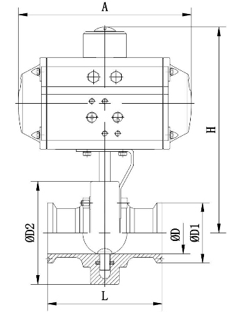 D681X衛生級氣動蝶閥(圖1)