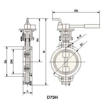 D73H對(duì)夾式硬密封蝶閥(圖1)