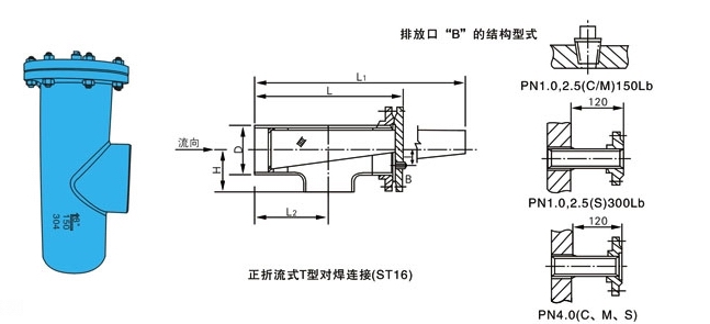 ST16對(duì)焊連接正折流T型過(guò)濾器(圖5)