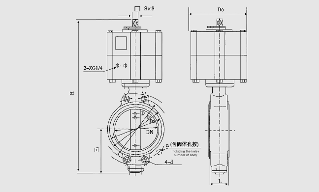  Marine central pneumatic butterfly valve (Figure 1)