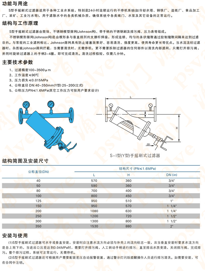 手搖刷式過濾器(圖1)