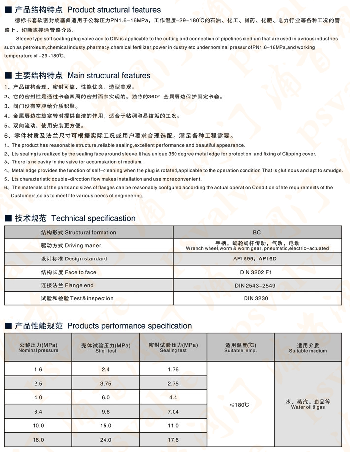 德標(biāo)旋塞閥(圖1)